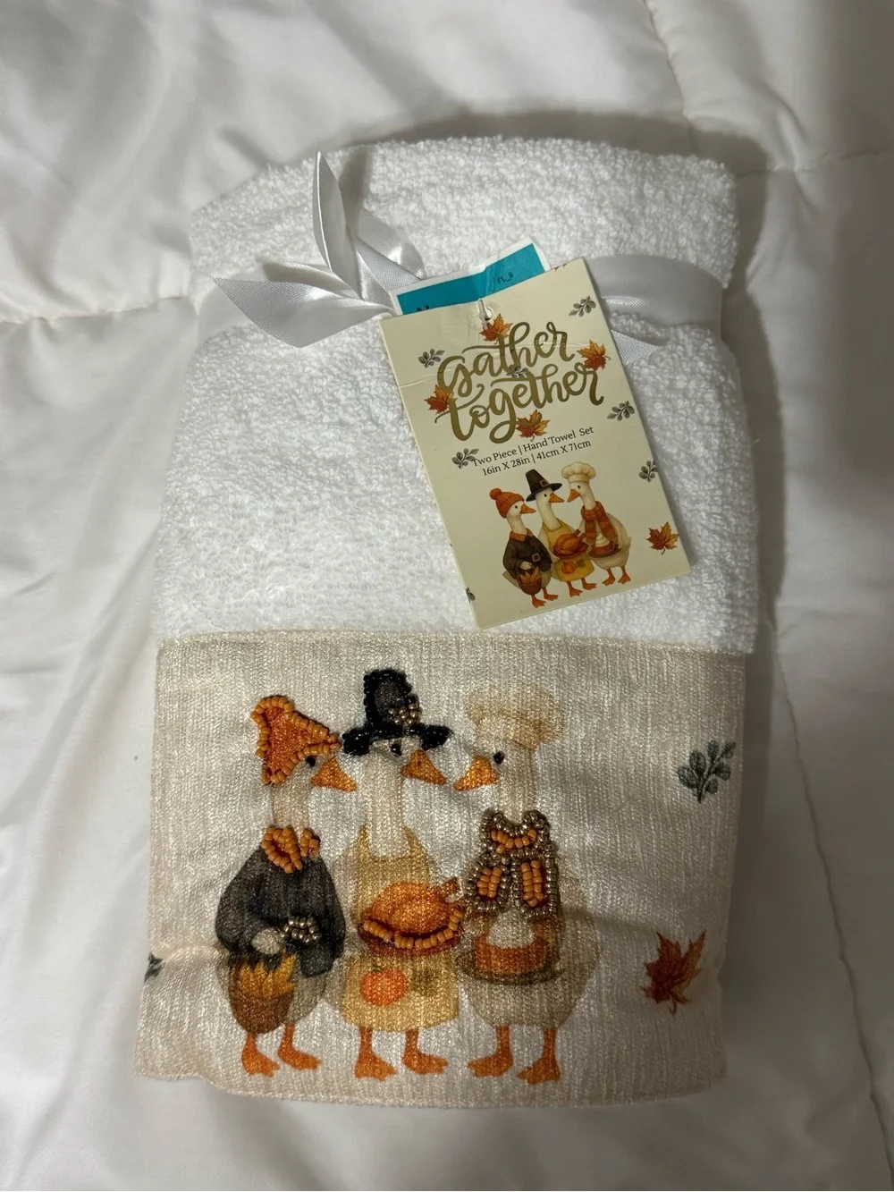 Gather Together Goose Hand Towel Set